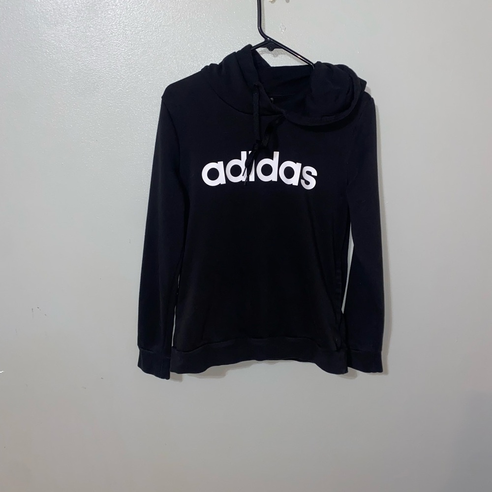 Adidas Women's Black Hoodie Sweater